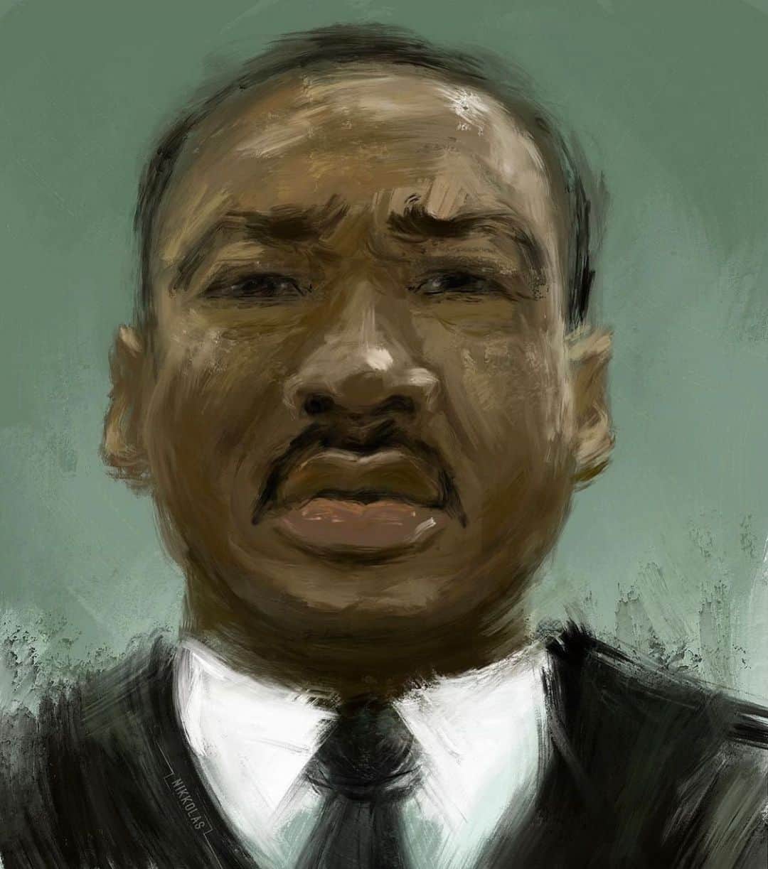 ダニエル・パナベイカーのインスタグラム：「The time is always right to do what is right - Martin Luther King Jr. Art by @nikkolas_smith」