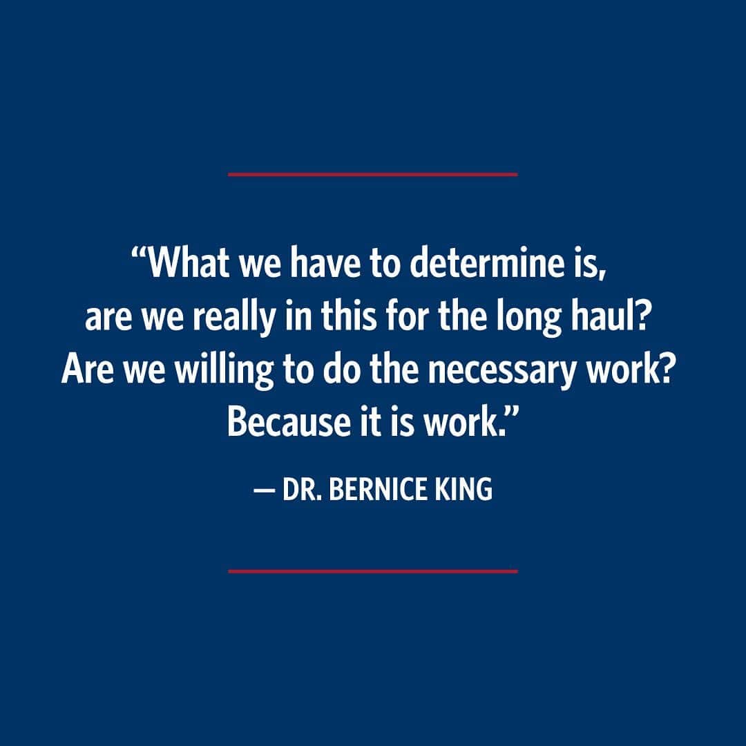 デルタ航空のインスタグラム：「This MLK Day, we're inspired by these powerful words Dr. Bernice A. King shared with us at a recent company event. Doing the necessary work requires us to be truthful with ourselves, even when that truth hurts.  Over the past year, America has been reckoning with the truth of racism in this country and the reality that we have a lot of unlearning and relearning to do. At Delta, we are continuing to do the work of Dr. Martin Luther King Jr. and living his legacy of creating a more just, equal and equitable world for all people.」