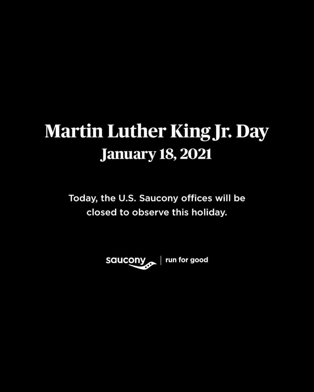 サッカニーさんのインスタグラム写真 - (サッカニーInstagram)「Today, we are taking the time to reflect and honor Martin Luther King Jr. and his legacy. ⁣ ⁣ Our U.S. offices are closed and we'll be getting out there to run -- or walk, hike, bike -- 5.4 miles in honor of the Selma to Montgomery March, which spanned 54 miles. ⁣ ⁣ There is so much more work to be done and that's why we're sharing some of our favorite books, things to watch and voices to follow. We purposely kept the list concise but we know there are so many other good things out there to consume. So, share some of your favorites with us below!⁣ ⁣ #martinlutherkingjr #mlk #RunForGood」1月18日 23時01分 - saucony