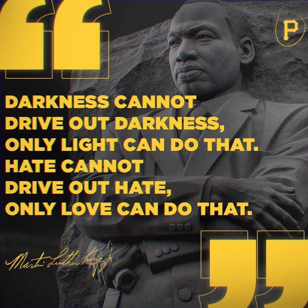 ピッツバーグ・パイレーツのインスタグラム：「Today we honor the life and legacy of Dr. Martin Luther King, Jr. #MLKDay」