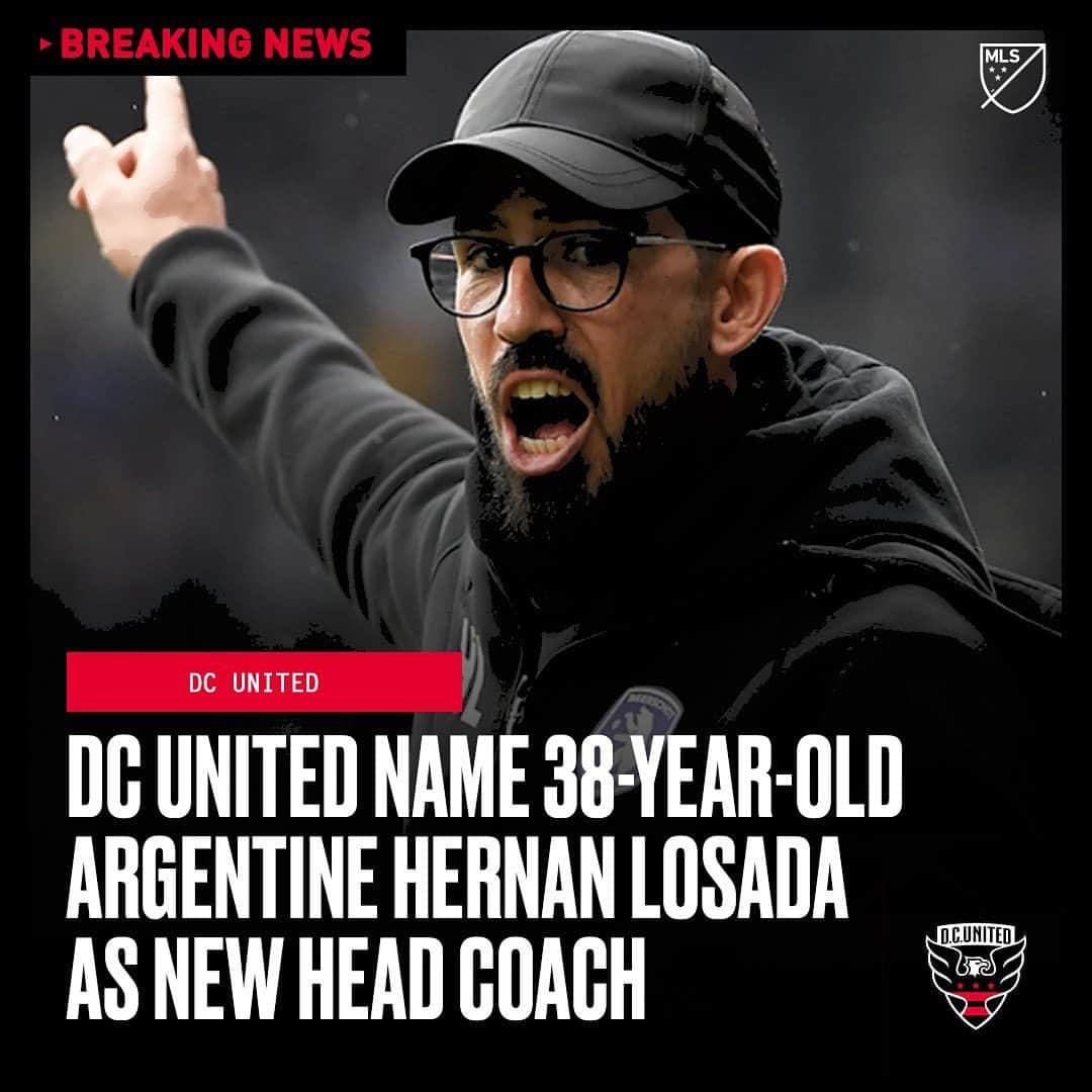 Major League Soccerさんのインスタグラム写真 - (Major League SoccerInstagram)「Official: @dcunited name Hernan Losada as head coach. He’s the youngest active head coach in MLS.」1月19日 0時29分 - mls