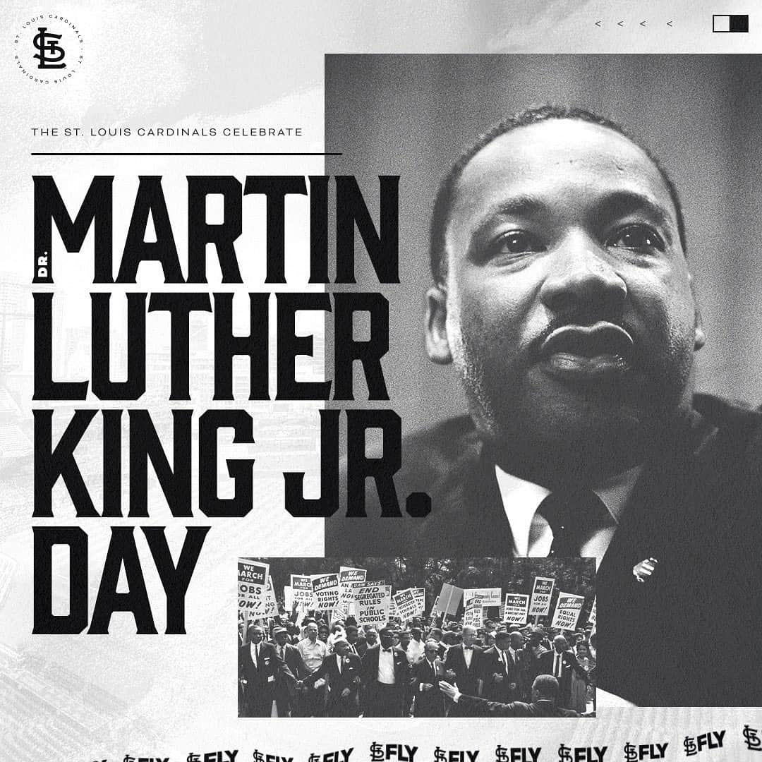 セントルイス・カージナルスさんのインスタグラム写真 - (セントルイス・カージナルスInstagram)「We honor the life and legacy of Dr. Martin Luther King, Jr.」1月19日 0時28分 - cardinals