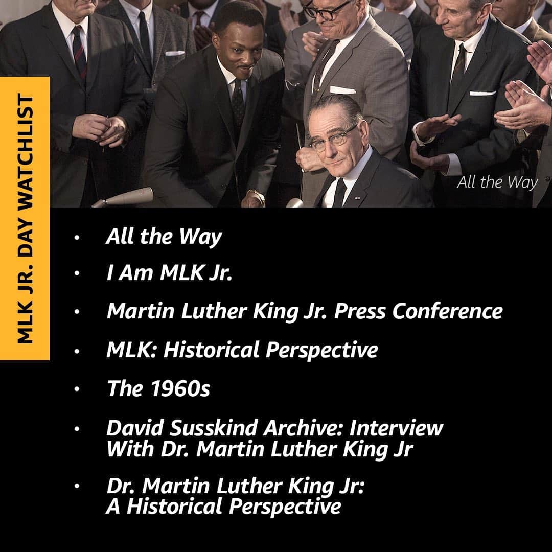 Amazon Videoさんのインスタグラム写真 - (Amazon VideoInstagram)「Rev. Dr. Martin Luther King Jr. was a complex man whose legacy is too often sanded down. Learn who he truly was by watching one of these documentaries tonight.」1月19日 1時59分 - primevideo