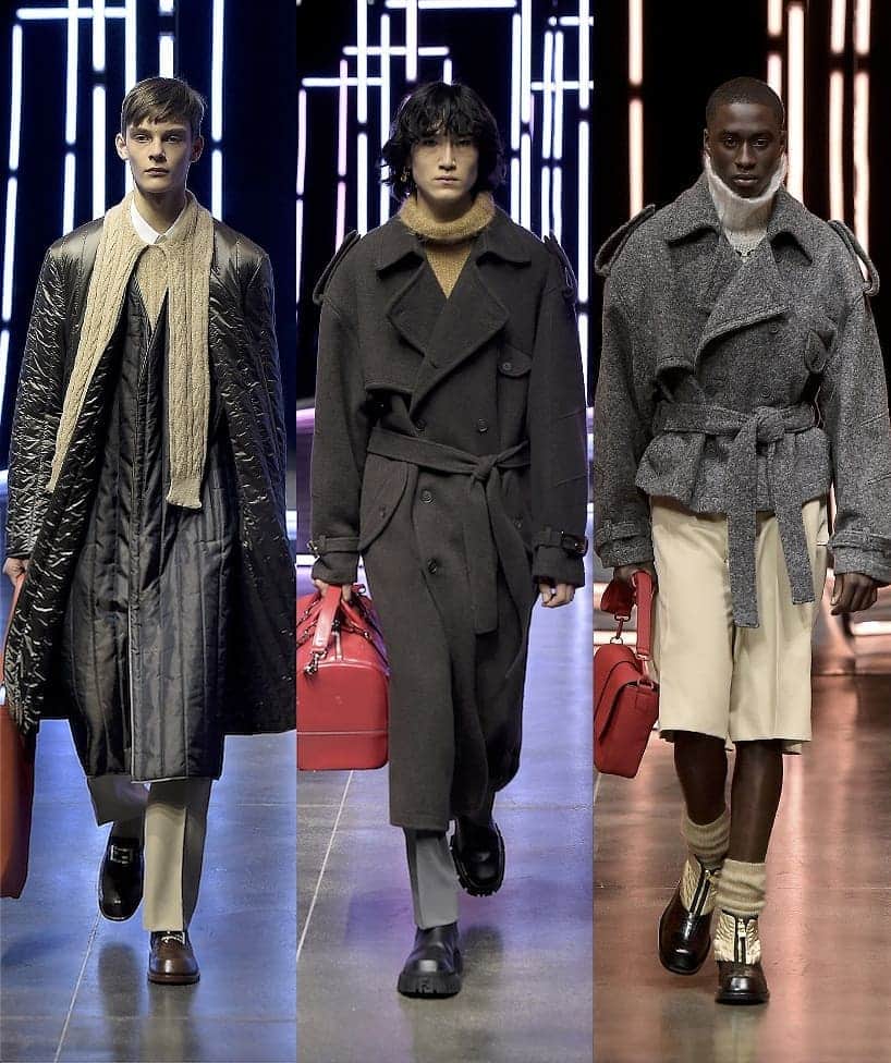 ZOO Magazineさんのインスタグラム写真 - (ZOO MagazineInstagram)「With the presentation today, @fendi by @silviaventurinifendi, presented a collection that put comfort at the centre with pieces so soft, as put by Silvia Venturini Fendi herself, 'you could sleep in them'. Pieces with feather-stuffed diagonal quilting, camel hair topcats, hooded shearlings give the collection a wonferfully tactile nature, highlighting fashion's therapeutic aspect in a seemingly shrunken world. Additionally, many of the collections garments are reversible, offering the modern men the opportunity to showcase their individuality, really making the  garments their own.   One of the visual highlights were the graphics provided by British artist and comedian @noel_fielding   #fendi #fendifw21 #silviaventurinifendi」1月19日 1時59分 - zoomagazine