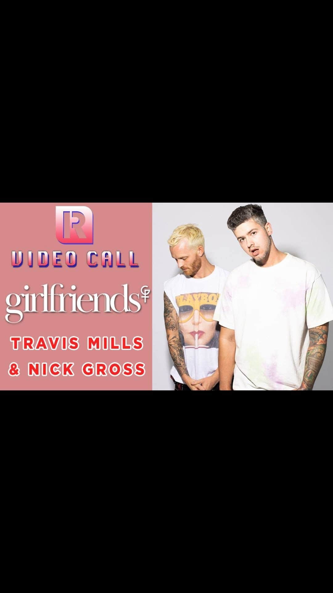 Rock Soundのインスタグラム：「girlfriends' Travis Mills and Nick Gross join us from home and the golf course on today's Video Call.  From working with John Feldmann to The Used's Bert McCracken and Blink-182's Travis Barker, you can check out the full interview over on YouTube right now」