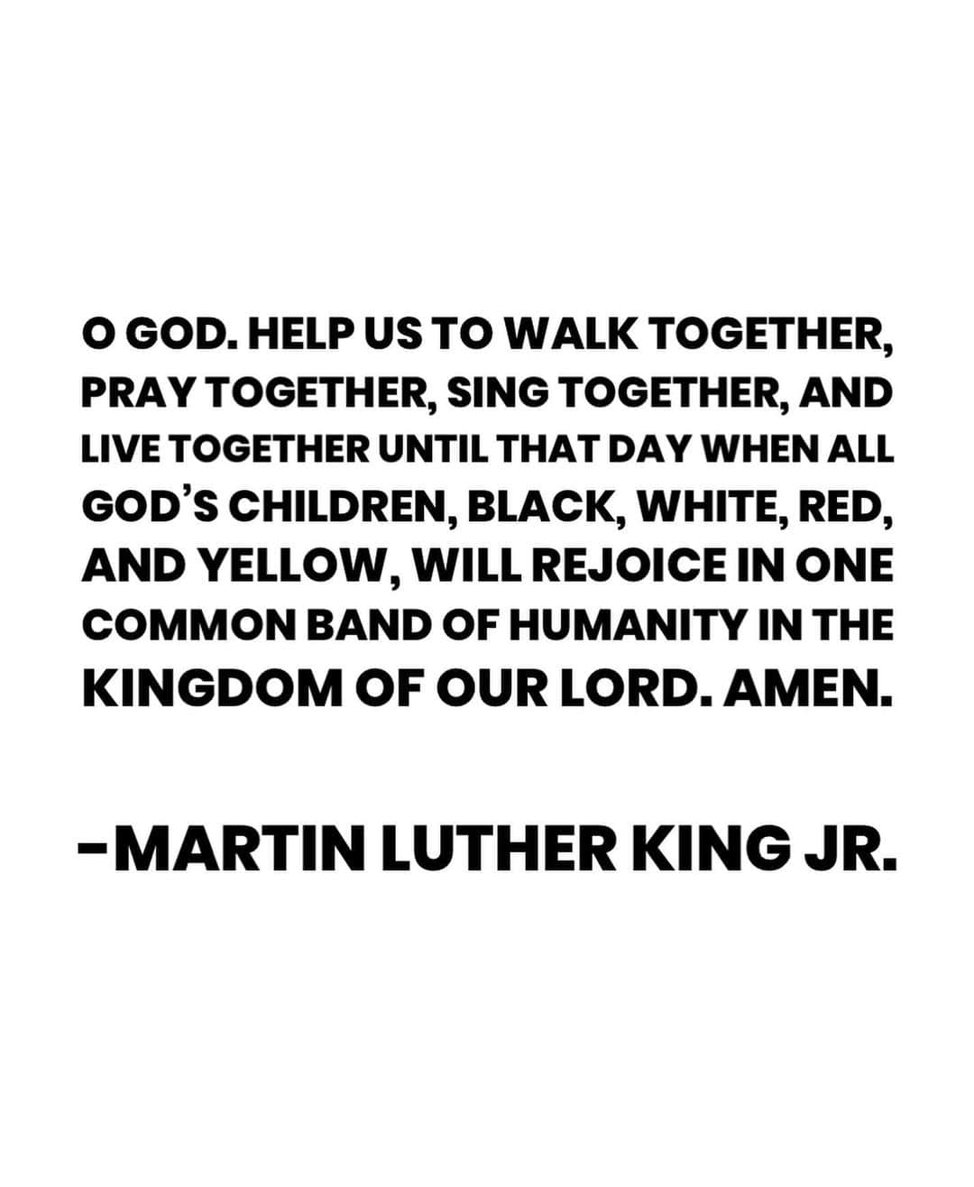 ジャネット・ジャクソンさんのインスタグラム写真 - (ジャネット・ジャクソンInstagram)「“O God. Help us to walk together, pray together, sing together, and live together until that day when all God’s children, Black, White, Red, and Yellow, will rejoice in one common band of humanity in the kingdom of our Lord. Amen.” -Martin Luther King JR. #HappyMLKday 🙏🏽🤍」1月19日 2時16分 - janetjackson