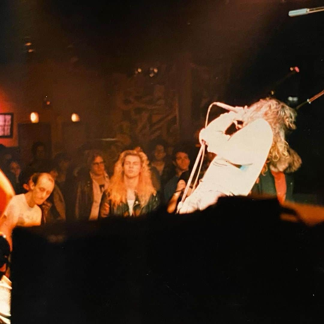 ロブ・ゾンビさんのインスタグラム写真 - (ロブ・ゾンビInstagram)「Here’s a good one from around 1987 or so. Definitely some joint in NYC. Check out the blonde dude in front @spiderone  and to his right is my buddy @matchoillo . #robzombie #whitezombie #newyorkcity #gorgeousgeorge #manthatsalongtimeagomonday」1月19日 2時19分 - robzombieofficial