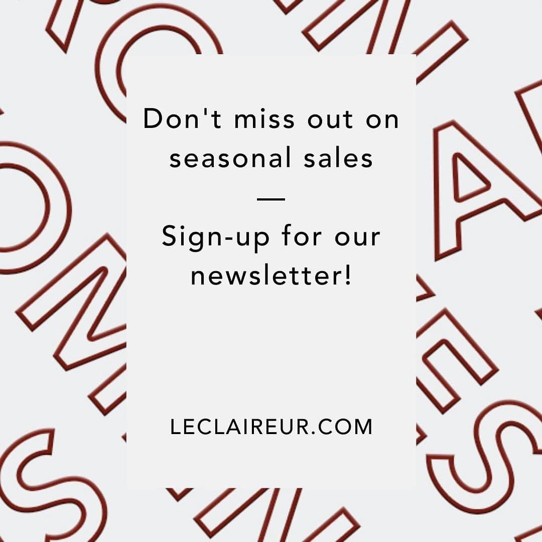 レクレルールのインスタグラム：「Stay tuned for our main seasonal SALE starting Jan 20th. Tap the link in bio to subscribe to our mailing list and to be updated 💌   #Leclaireur #LeclaireurArchives  #seasonalsale #fw20」