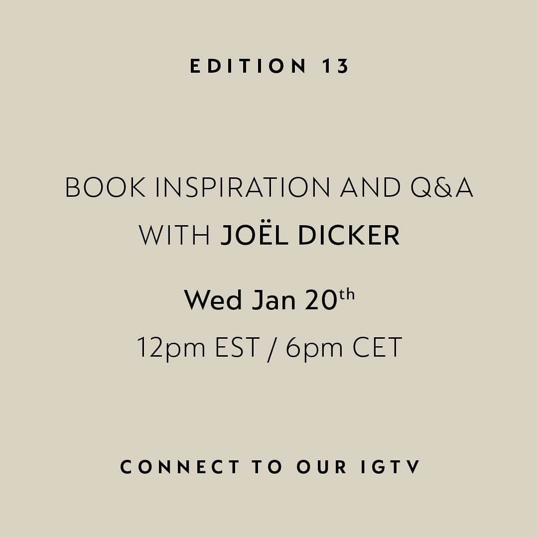 Nespressoさんのインスタグラム写真 - (NespressoInstagram)「#NespressoEditions – Edition 13 with novelist @joeldicker  Join us in a Q&A session with novelist @joeldicker as we dive into the world of writing and learn more about his latest novel, “L’Enigme de la Chambre 622.”   Find out what inspires him, what his process is, and of course, what coffee he drinks when setting the scene✍️☕️   Tune in on Wednesday January 20th at 12pm EST / 6pm CET, this thrilling session is not to be missed!   #Nespresso #NespressoEditions」1月19日 3時04分 - nespresso