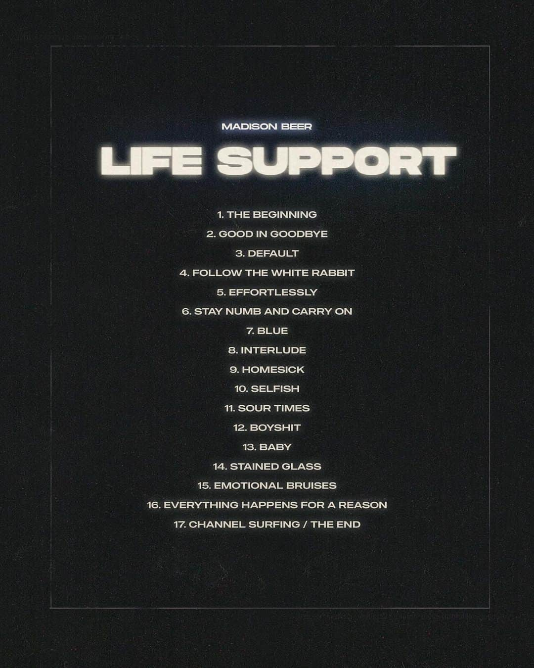 マディソン・ビアーさんのインスタグラム写真 - (マディソン・ビアーInstagram)「MY DEBUT ALBUM, LIFE SUPPORT 🐇 PRE ORDER IN BIO. AVAILABLE WORLDWIDE FEBRUARY 26th」1月19日 3時16分 - madisonbeer