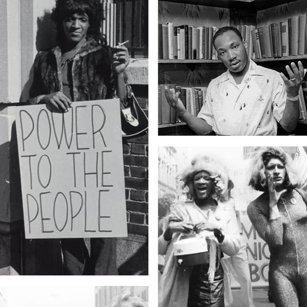 ティモウェイランドのインスタグラム：「Heroic & Historic / Herstoric AF...a mood board. 🤍 #MLK #MPJ #MartinLutherKing #MarshaPJohnson #LoveWins」
