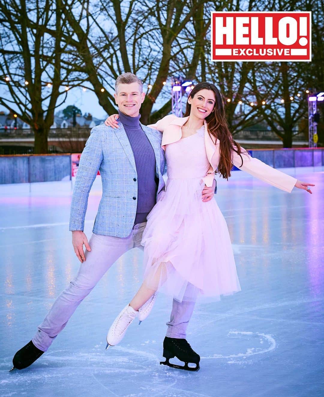 ハミッシュ・ゲイマンのインスタグラム：「I love @ameliaskating so much ❤️ Doing a photo shoot on the ice together at Hampton Court Palace was really a dream come true. Read the full interview (and see all the photos ☺️) in the new issue of @hellomag, out today ✨  📷 @nickyjohnston (who is also a figure skater!) 📍 @palaceicerink  👗 @arabellaboycestylist  📖 @hellomag  A big thank you to Hampton Court Palace Ice Rink for having us for such a magical morning on the ice. We can’t wait to be back next year for a skate together (these photos were taken in December when the rink was in tier 2.)  #hellomag #dancingonice #palaceicerink」