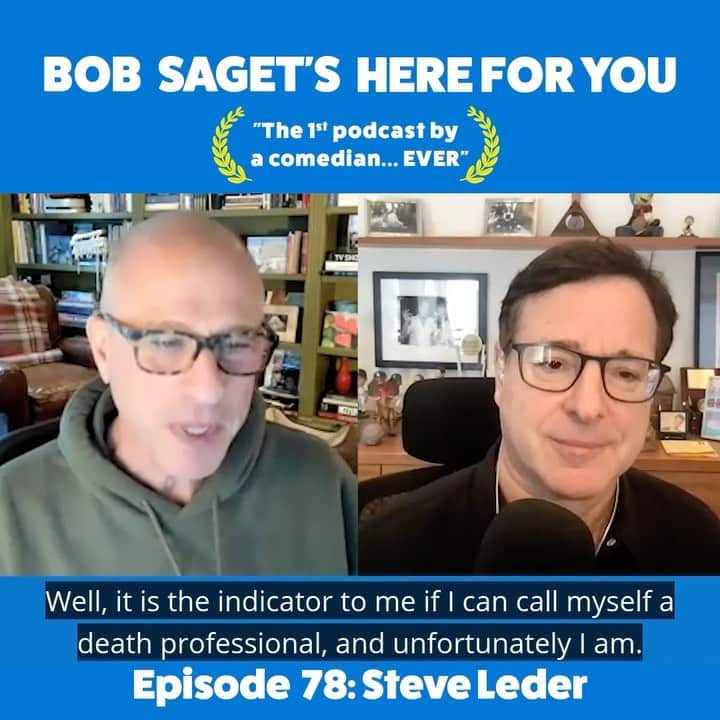 ボブ・サゲットのインスタグラム：「“Steve Leder and Bob Have a Discussion About The Beauty of What Remains When Dealing with Death” -A meaningful NEW PODCAST with @steve_leder —Rabbi and Author of his new book #TheBeautyOfWhatRemains  SUBSCRIBE & LISTEN:  apple.co/bobsaget   @ApplePodcasts @itunes @applemusic @studio71us @studio71uk @studio71it @studio71fr @randomhouse @penguinrandomhouse @penguinbooks @penguinukbooks  #podcast」