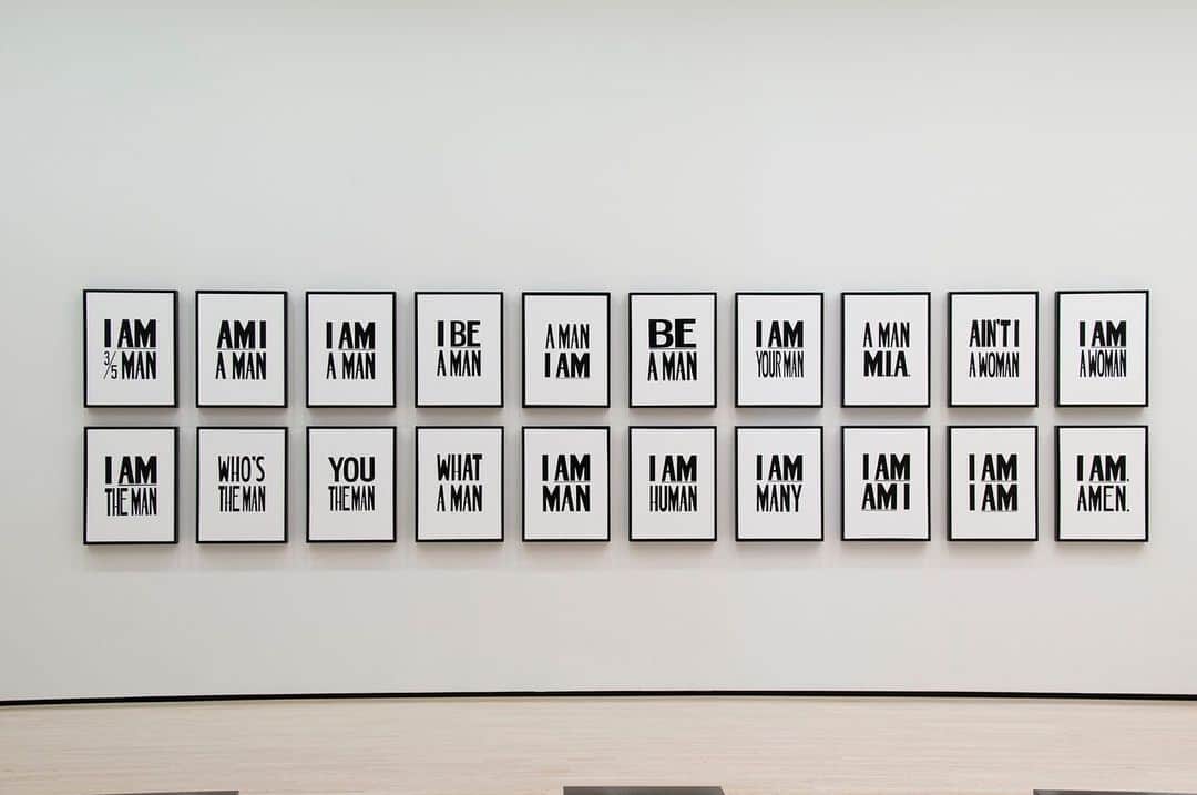 TED Talksのインスタグラム：「This piece by @HankWillisThomas was inspired by Ernest Withers’s photo of the 1968 Memphis Sanitation Workers March (swipe to see the image). Joined by Dr. Martin Luther King Jr., these men and women came together to assert their humanity and stand up against segregation, holding signs that said: “I am a man.” That slogan has been historically utilized to oppose the racist idea that Black Americans are less than their white counterparts. In his work, Thomas often juxtaposes time periods, using art to start conversations about how our past shows up in our present. “The phrase I grew up with wasn't ‘I am a man,’ it was ‘I am the man,’” he says. “So I decided to remix that text in as many ways as I could think of. I like to think of the top line as a timeline of American history, and the last line as a poem.” Visit the link in our bio to watch Thomas’s TED Talk with his mother, photographer Deborah Willis, and how they are challenging the repeated narratives about Black life and Black joy through their art. #MLKDay」