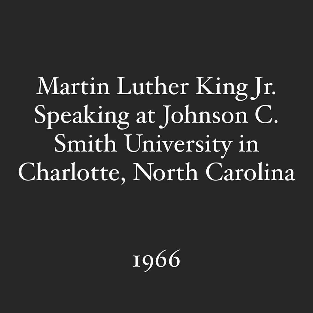 ブルックリン・デッカーのインスタグラム：「I’d heard these words before but I only recently learned they were said in Charlotte, North Carolina (thanks to @katie_levans )   In addition to this, if you have time, take a few minutes to read MLK’s Letter from Birmingham Jail. For me personally, it reframed much of his life’s work.  King was hated by many in his day. I wonder if he was alive today, as his younger self, how would we feel about him? If he was marching with BLM would we listen to and honor his words as we do now?」