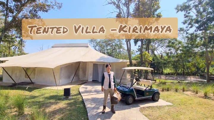 アイス・サランユーのインスタグラム：「Let's be a camper 🏕 @kirimaya_khaoyai  Room tour วันนี้ กับอากาศดีๆ ที่เขาใหญ่ 19°C ครับ #kirimayakhaoyai  #kirimaya  #icesarunyu  #ไอซ์ศรัณยู」