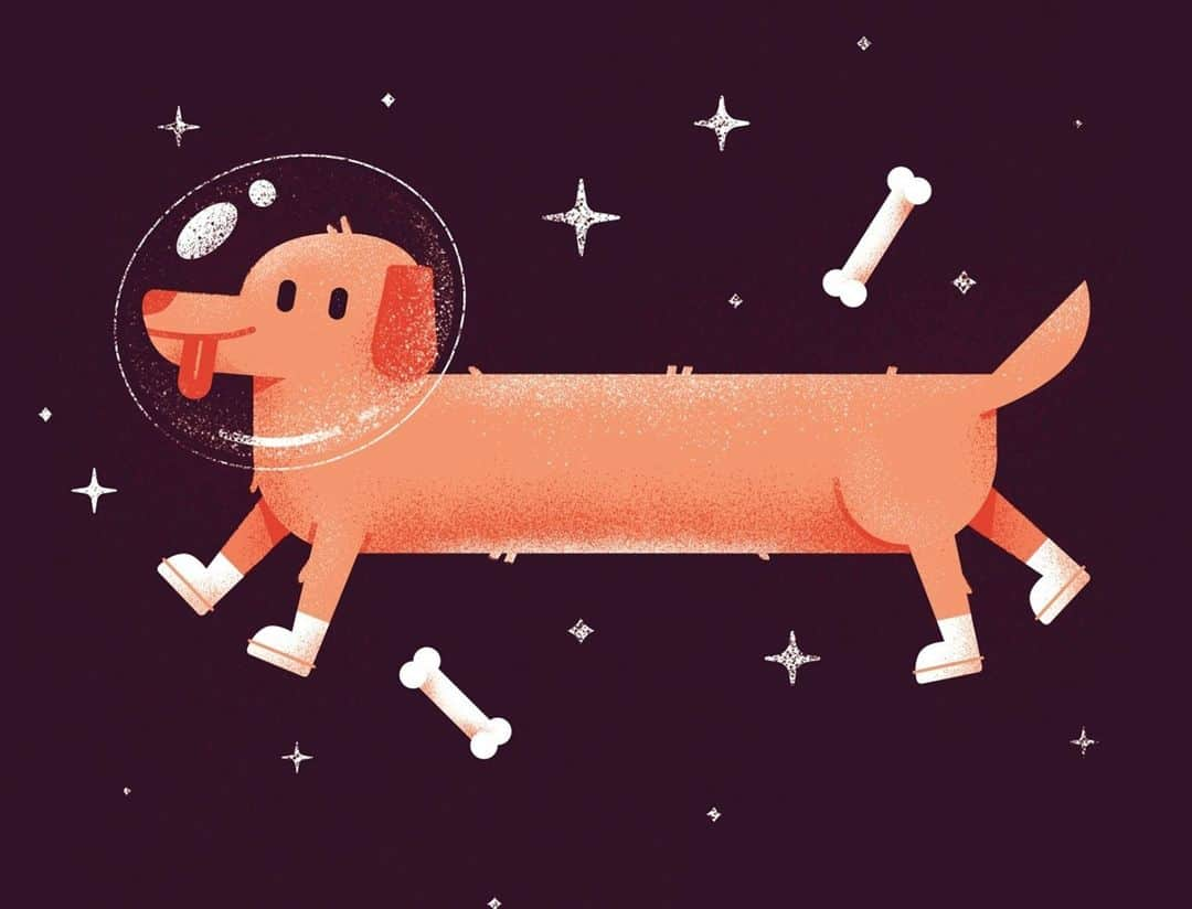 Dribbbleさんのインスタグラム写真 - (DribbbleInstagram)「Space Dog by Marta Balcer ⠀ ⠀ #dribbble #design #illustration #dogs #characterdesign #illustrator」1月19日 15時40分 - dribbble