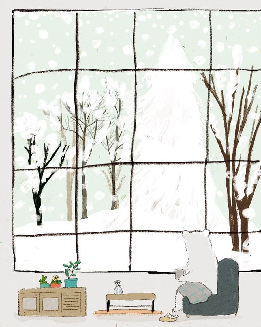 momoroさんのインスタグラム写真 - (momoroInstagram)「#snow #雪#illustration #ももろ#momoro#イラスト」1月19日 7時54分 - momoro6666