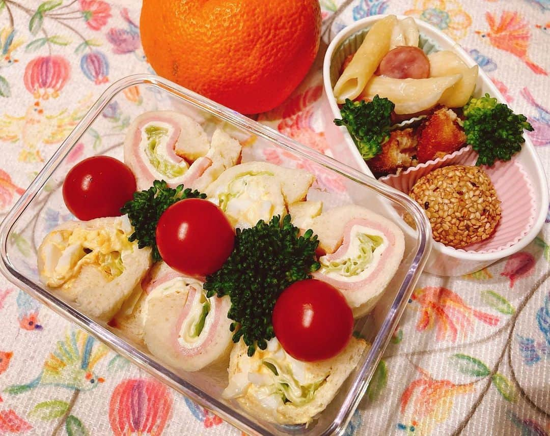 森本さやかさんのインスタグラム写真 - (森本さやかInstagram)「#schoollunchbox  #sandwichbox #lunchboxforkids #娘のお弁当 #くるくるサンドイッチ #サンドイッチ弁当 #お弁当day」1月19日 8時04分 - sayakamorimoto1011