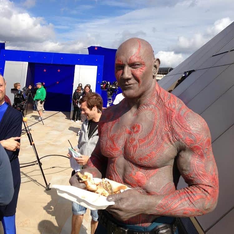 ジェームズ・ガンのインスタグラム：「Happy Birthday to my tried & true friend, @DaveBautista. Love you, buddy!」
