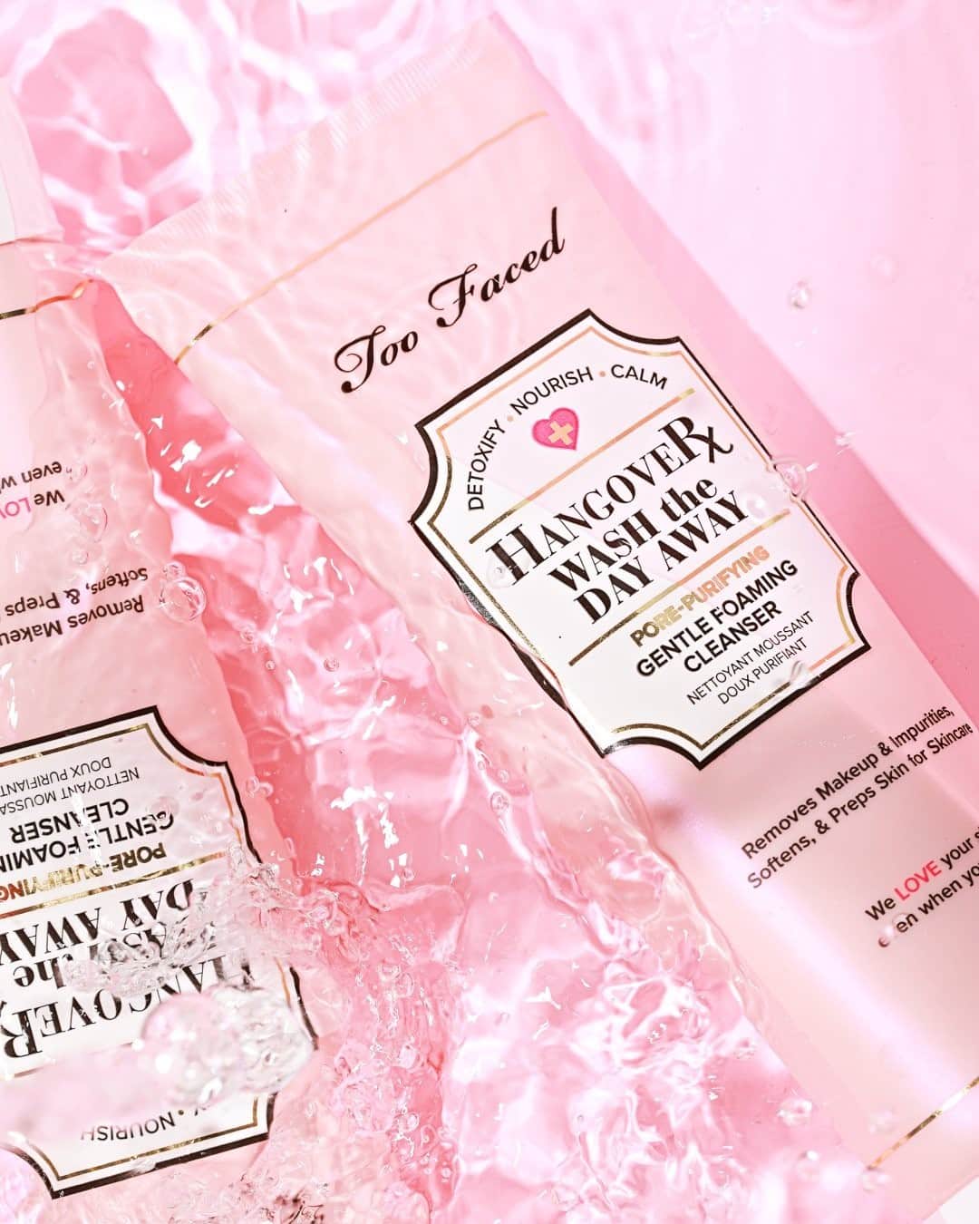 Too Facedのインスタグラム：「Friendly reminder to not go to sleep with your makeup on 😉 Remove all traces of makeup with our nourishing Hangover Wash The Day Away gentle foaming cleanser. ✨ #tfhangover #toofaced」