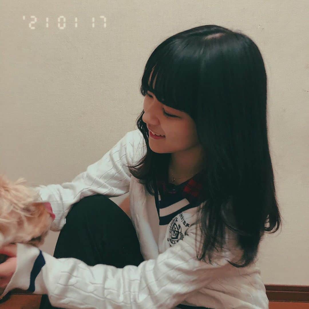 のインスタグラム：「ayuちゃんが着てたDIORのセーターが可愛くて見つけたのが @17kg_official  カレッジデザインのオーバーセーター🤍 . ミニスカート合わせてもかわいい！！ . 胸のロゴもキュートカジュアル . パルム～ . #17kg #セーター」