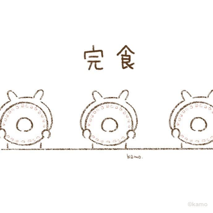 カモさんのインスタグラム写真 - (カモInstagram)「黙食（もくしょく） #黙食#外食#完食#イラスト#illustration#ウサギタケ#usagitake」1月19日 10時13分 - illustratorkamo