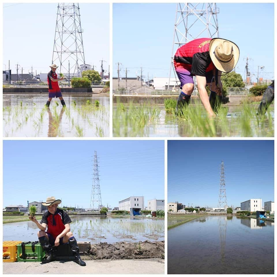 宮田麺児さんのインスタグラム写真 - (宮田麺児Instagram)「田おこしから田植えから稲刈り 袋つり用の袋をイナ染　ここまできた。あとは仕込んで　2月に完成。  #日本酒 #田んぼ #稲刈り #田植え #山田錦 #東大阪 #与謝町 #与謝娘酒造 #稲藁」1月19日 10時39分 - miyatamenji