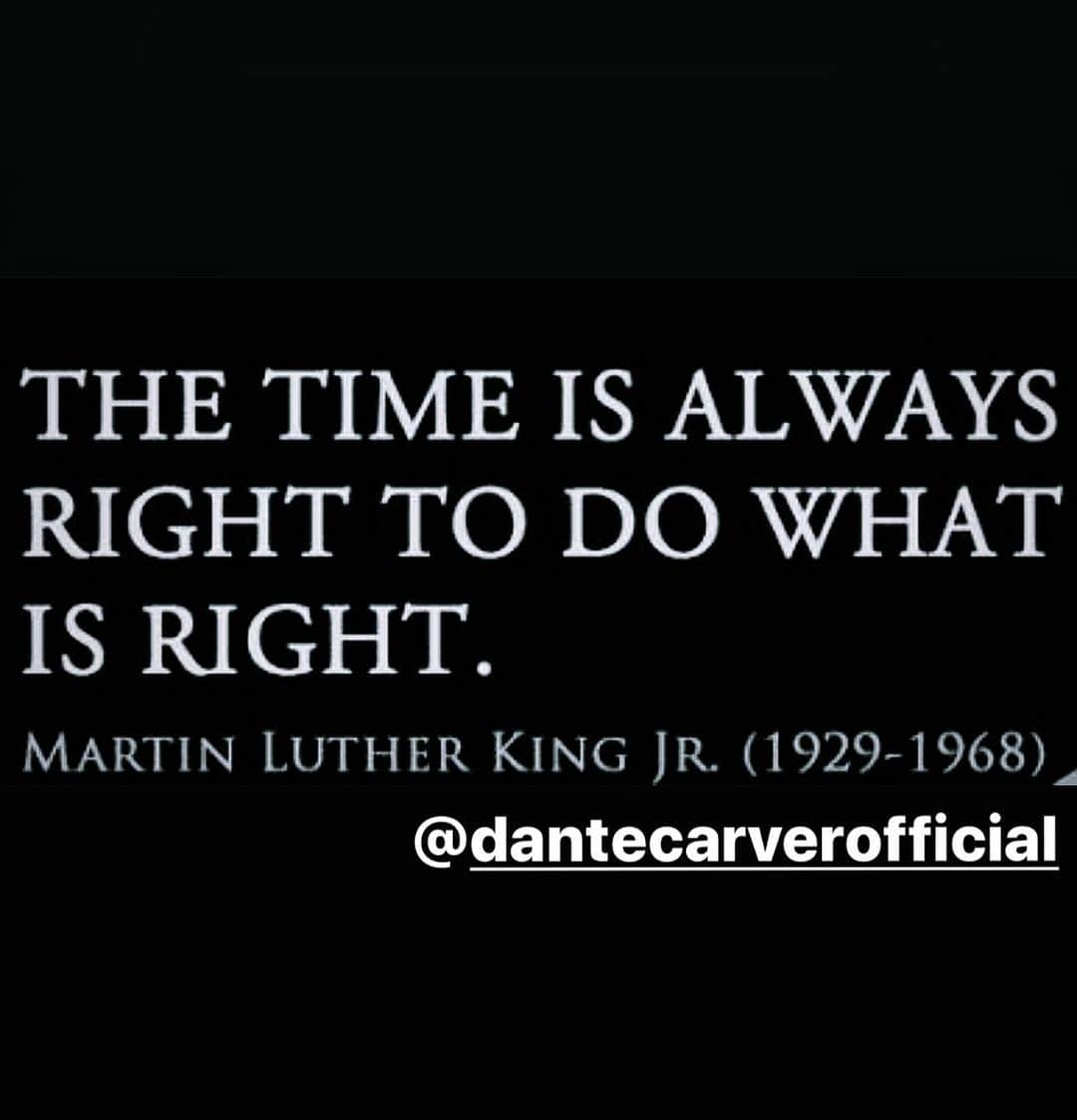 ダンテ・カーヴァーのインスタグラム：「#mlk #mlkjr Martin Luther King Jr Words of inspiration and truth.」