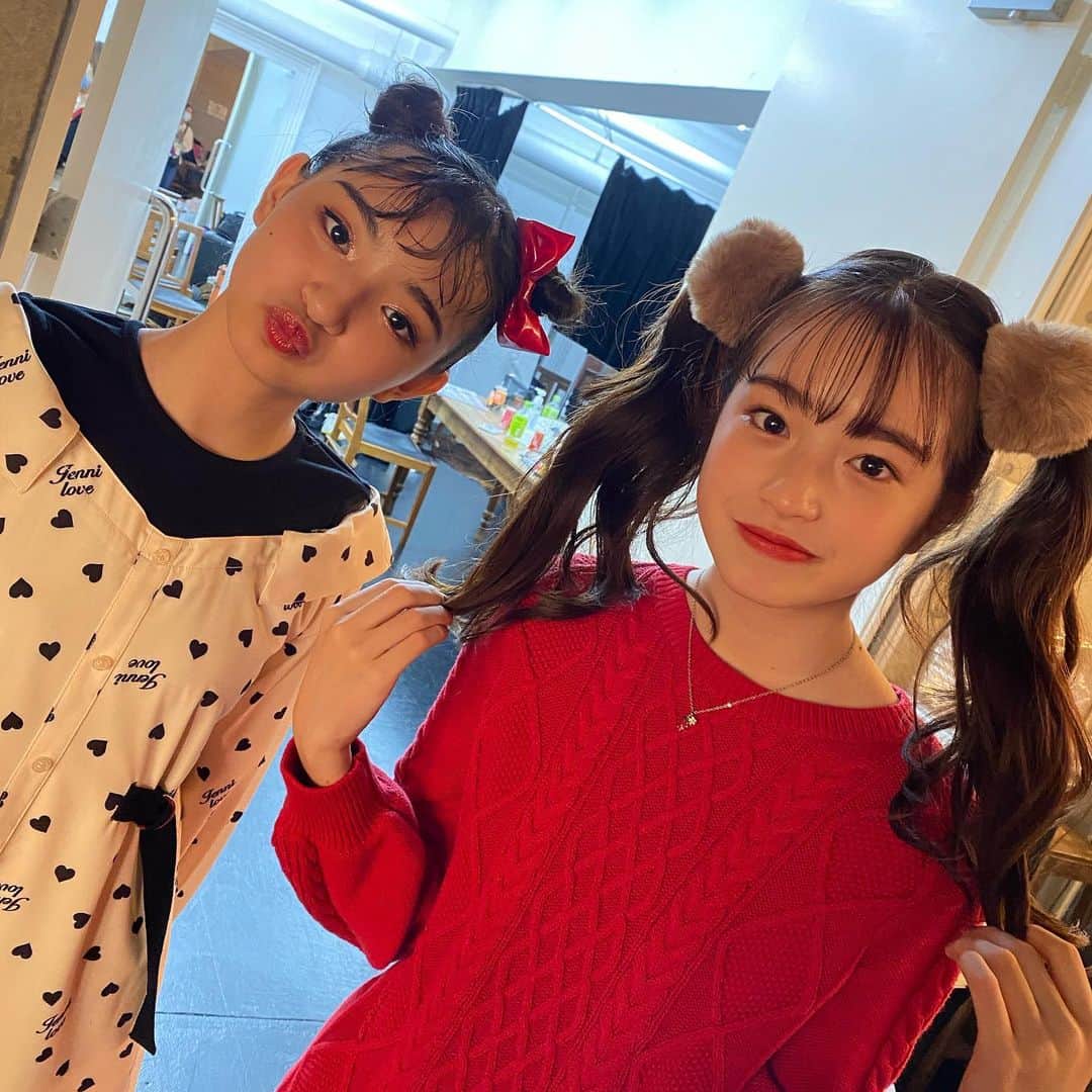 ニコ☆プチのインスタグラム：「﻿ おふしょ〜﻿  ぐるぐる ﻿ #ニコプチ﻿ #本多萌愛﻿ #葛西杏也菜﻿ #中山あやか﻿ #川口莉奈﻿ #竹下優名﻿ #濱﨑心愛」