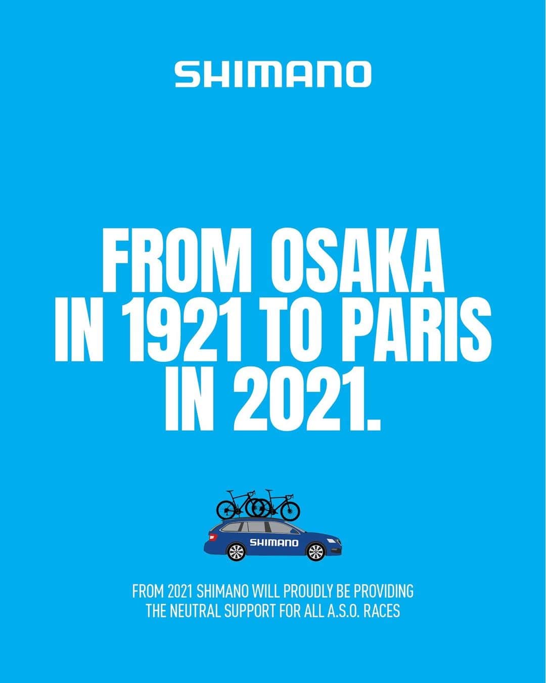のインスタグラム：「We finally join the biggest race in the World and we’re not even there to win it. Proud to help out all teams and riders with our @ShimanoRoad Neutral Support in all A.S.O. men’s and women’s races which now includes @letourdefrance, prestigious classics such as @parisroubaixcourse, Liège-Bastogne-Liège, and also events such as @letapebytourdefrance and @rocdazur. #RideShimano」