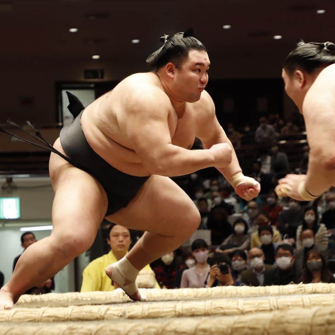 日本相撲協会さんのインスタグラム写真 - (日本相撲協会Instagram)「大相撲一月場所 十日目  立合いの瞬間を集めました。  大栄翔が1敗を守り、2敗で正代、3敗で朝乃山、明生、逸ノ城が追います。  @sumokyokai  #大相撲 #sumo #相撲 #力士 #お相撲さん #japanphoto #sumowrestlers #japanculture  #一月場所 #1月場所 #初場所 #東京 #朝乃山 #照ノ富士 #大栄翔 #輝 #遠藤 #豊山 #霧馬山 #阿武咲 #弓取式は将豊竜であります」1月19日 19時19分 - sumokyokai
