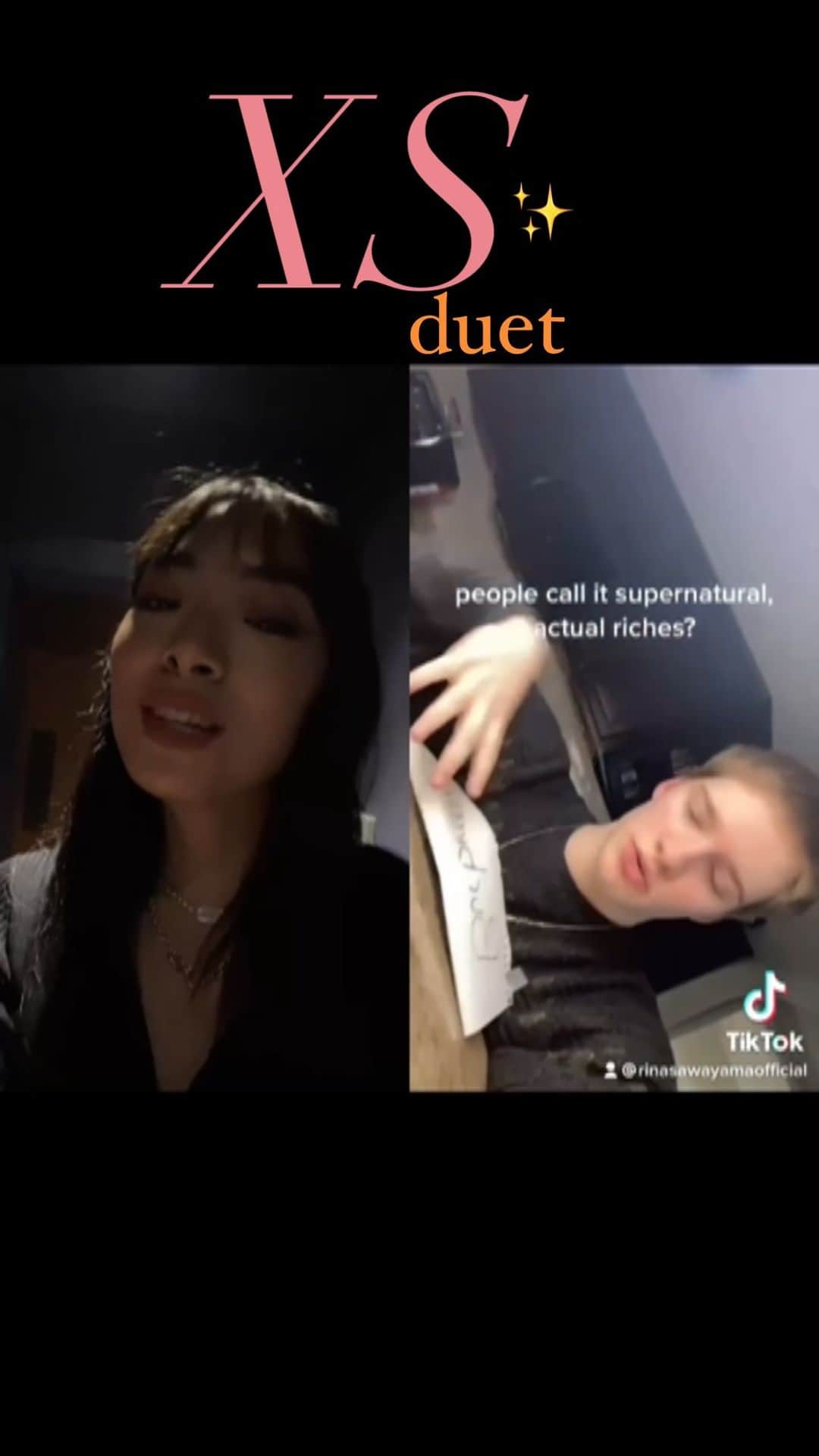 リナ・サワヤマのインスタグラム：「XS duet with @marcusbskeen !!!! I wanna do more duets with u !!! follow me on TikTok (rinasawayamaofficial) and tag me and I’ll duet with my fave ! can be any song from SAWAYAMA 😘 full version on tiktok !」