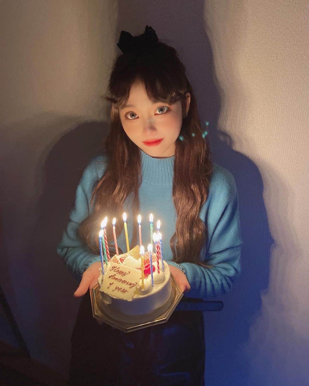 のインスタグラム：「こんなに可愛い素敵なケーキ用意しててくれました🥺♡♡」