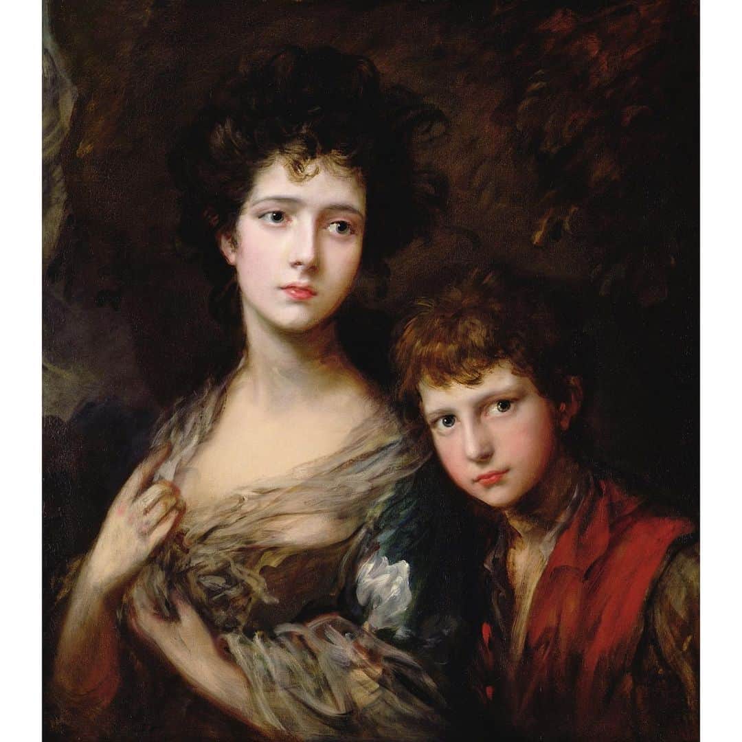アダムのインスタグラム：「Elizabeth and Thomas Linley. Thomas Gainsborough, 1768.⁠⠀ @clarkart」