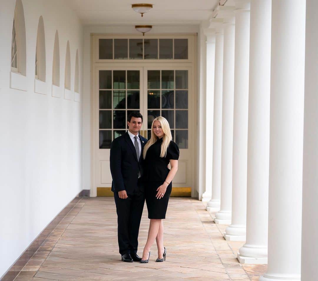 ティファニー・トランプのインスタグラム：「It has been an honor to celebrate many milestones, historic occasions and create memories with my family here at the White House, none more special than my engagement to my amazing fiancé Michael! Feeling blessed and excited for the next chapter! ❤️」