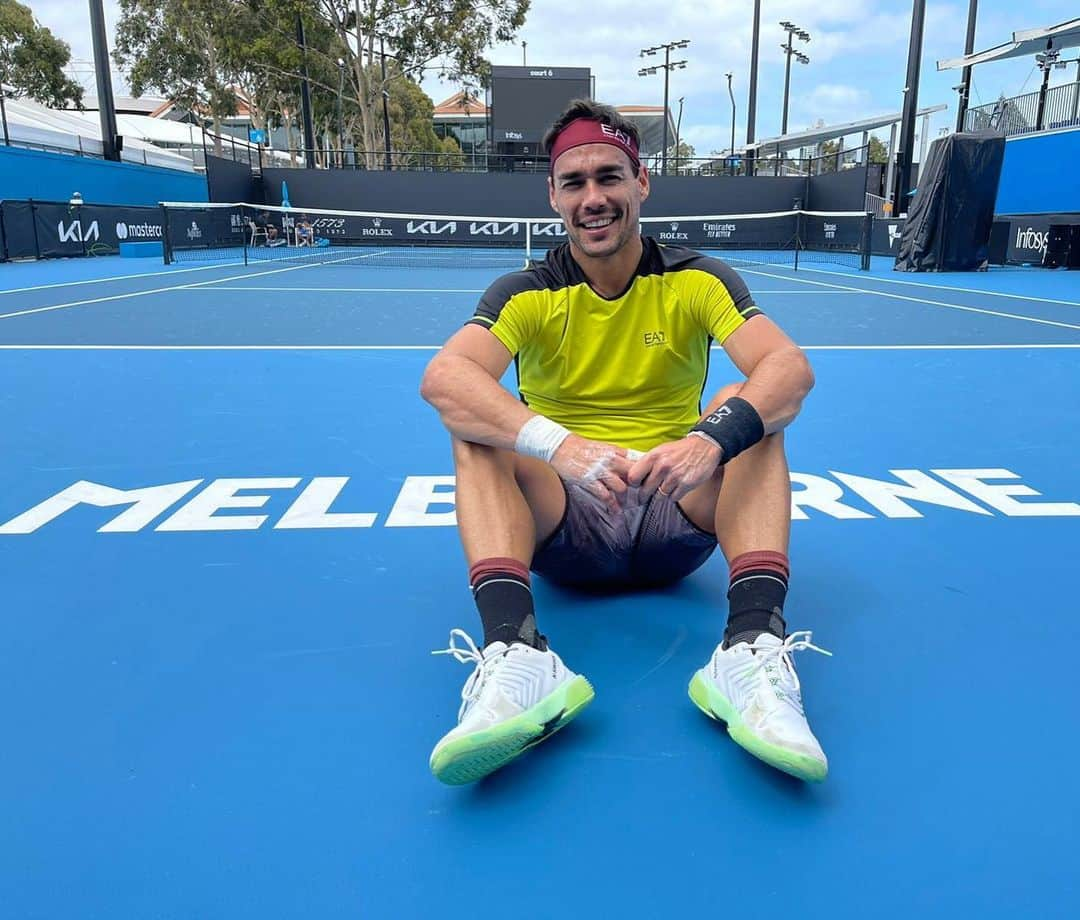 ファビオ・フォニーニさんのインスタグラム写真 - (ファビオ・フォニーニInstagram)「Happy to be back on court 🌏🤗  #workinprogress #melbourne」1月19日 21時03分 - fabiofogna