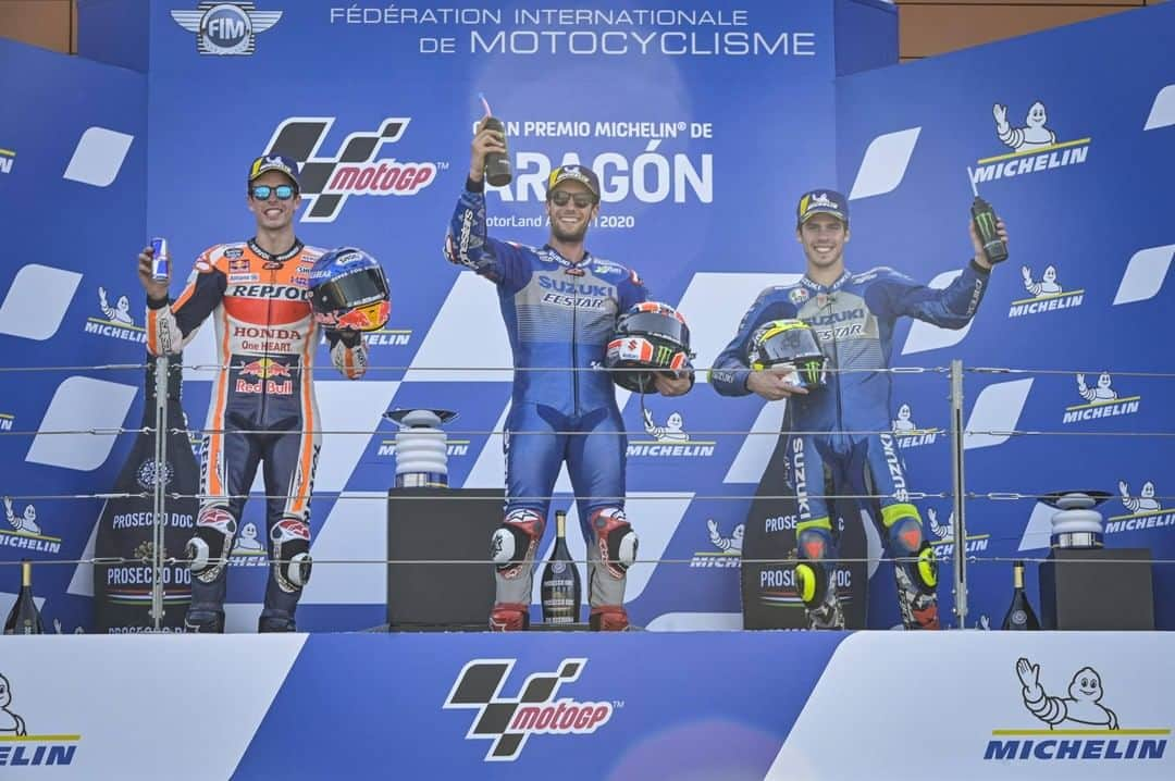 MotoGPさんのインスタグラム写真 - (MotoGPInstagram)「#MotoGP 2020 Podiums Review 🏁 // #AragonGP 🥇 @alexrins 🥈 @alexmarquez73 🥉 @joanmir36official #Podium #Motorcycle #Racing #Motorsport」1月19日 22時00分 - motogp