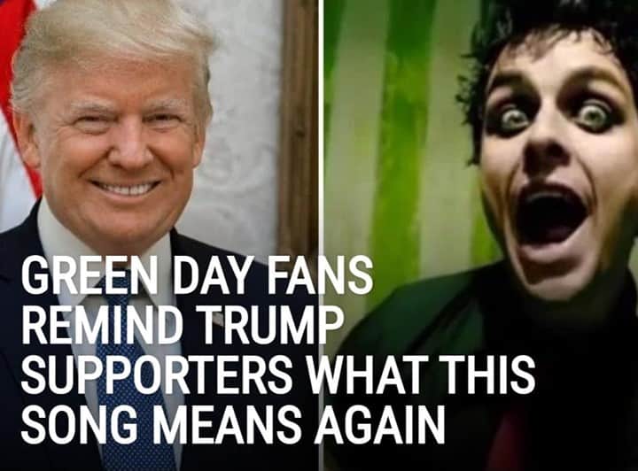 Alternative Pressさんのインスタグラム写真 - (Alternative PressInstagram)「Here’s why @GreenDay fans are reminding Donald Trump supporters what this song actually means again⁠ LINK IN BIO⁠ .⁠ .⁠ .⁠ #greenday #donaldtrump #trumpsupporters #altpress #alternativepress」1月19日 22時01分 - altpress