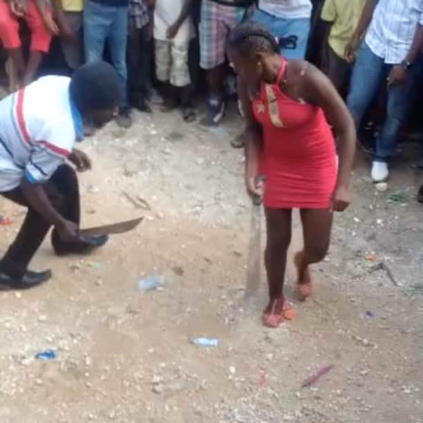 ワイクリフ・ジョンのインスタグラム：「Welcome to Haiti who won this sword completion ? Celebrate your culture # Haiti」
