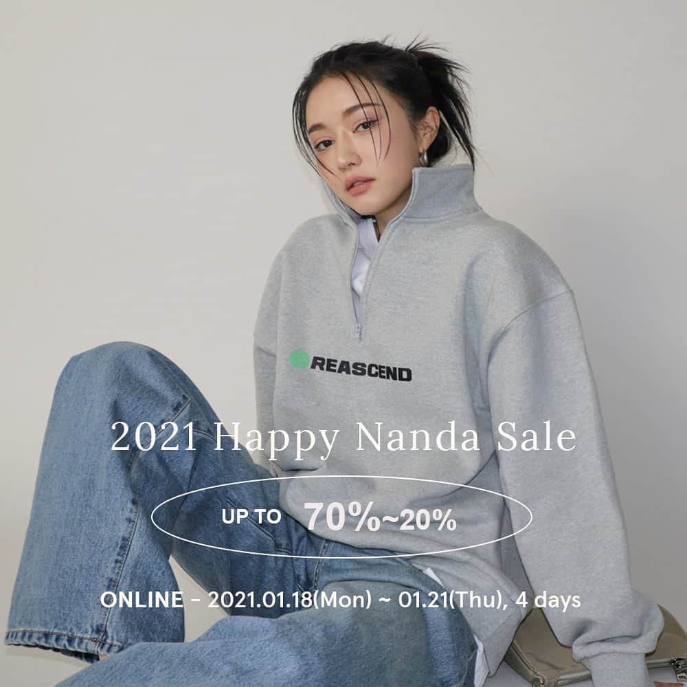 Official STYLENANDAのインスタグラム：「2021 Happy Nanda SALE🖤  STYLENANDA / 3CE / KKXX  UP TO 70%-20% OFF  2021.01.18(Mon)~01.21(Thu), 4 days (*Korean Standard Time)  🌏Global Shipping✈️ en.stylenanda.com」