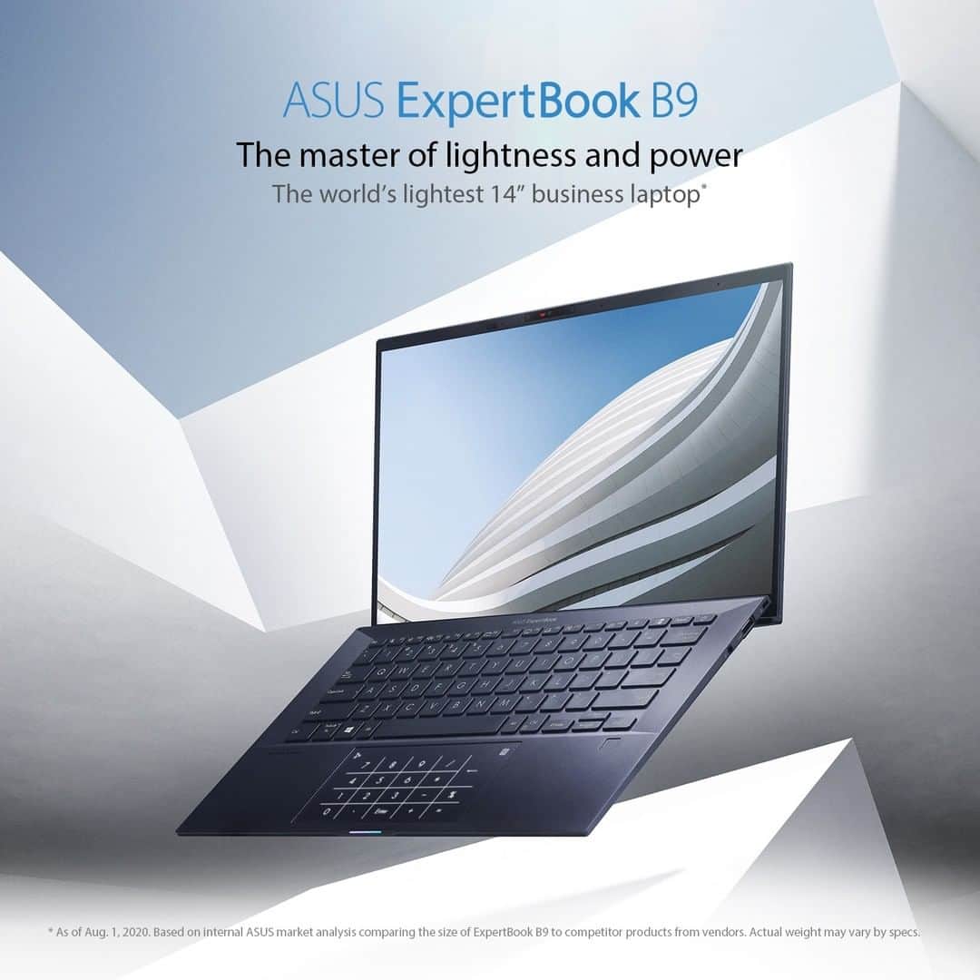 ASUSさんのインスタグラム写真 - (ASUSInstagram)「The latest #ExpertBook B9 is engineered for on-the-go work efficiency with the latest 11th Gen Intel® Core™ vPro® processor, AI noise cancellation, dual-SSD RAID support, ASUS NumberPad 2.0 and built-in proximity sensor. Now you can #BeAhead in the corporate world. #CES2021」1月20日 10時10分 - asus