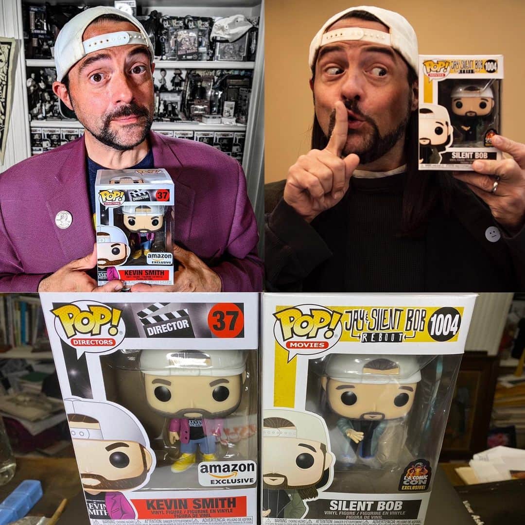 ケヴィン・スミスさんのインスタグラム写真 - (ケヴィン・スミスInstagram)「HOP ON POP! We’re selling signed Silent Bob and @thatkevinsmith @originalfunko Pops at the new @jayandsilentbob website (link in my bio)! These two figures mark the 9th and 10th Pops that have been made of both me and my character, so I love the folks at #funko! Heads-up: we have a limited number (1000 each) so since they’re signed, they’re gonna fly fast! Many thanks to @julian.cmo, @lucasguytaylor, and @chelsey_cole for unboxing this army of me so that all I have to do is write my name 2000 times! Get Popped at the new #jayandsilentbob website, and while you’re there, check out all the new (and old stuff) that @jaymewes and I are signing! Next week at the all new #JayAndSilentBob website: the return of #eJay, aka #AuctionsAskew! #KevinSmith #funkopop #silentbob #signed #pop #pops」1月20日 10時10分 - thatkevinsmith