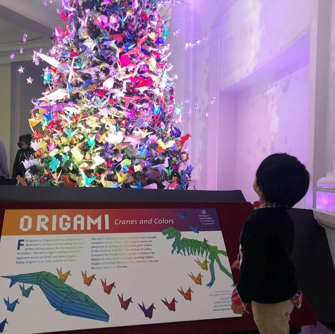 白渚すずさんのインスタグラム写真 - (白渚すずInstagram)「・ ORIGAMI Christmas tree🎄  Christmas tree of dinosaurs and creatures made of origami.  全て折り紙で出来ていて… 日本人的になんだか嬉しくなってしまう♡  #Christmastree#origami#origamitree#dinasour#americanmuseumofnaturalhistory#ny#nyc#newyork#usa#america#クリスマスツリー#おりがみ #おりがみアート#オリガミ#折り紙#折り紙アート#アメリカ自然史博物館#自然史博物館#恐竜#きょうりゅう#ダイナソー#ニューヨーク#ニューヨーク生活#アメリカ」1月20日 2時30分 - suzubell_44