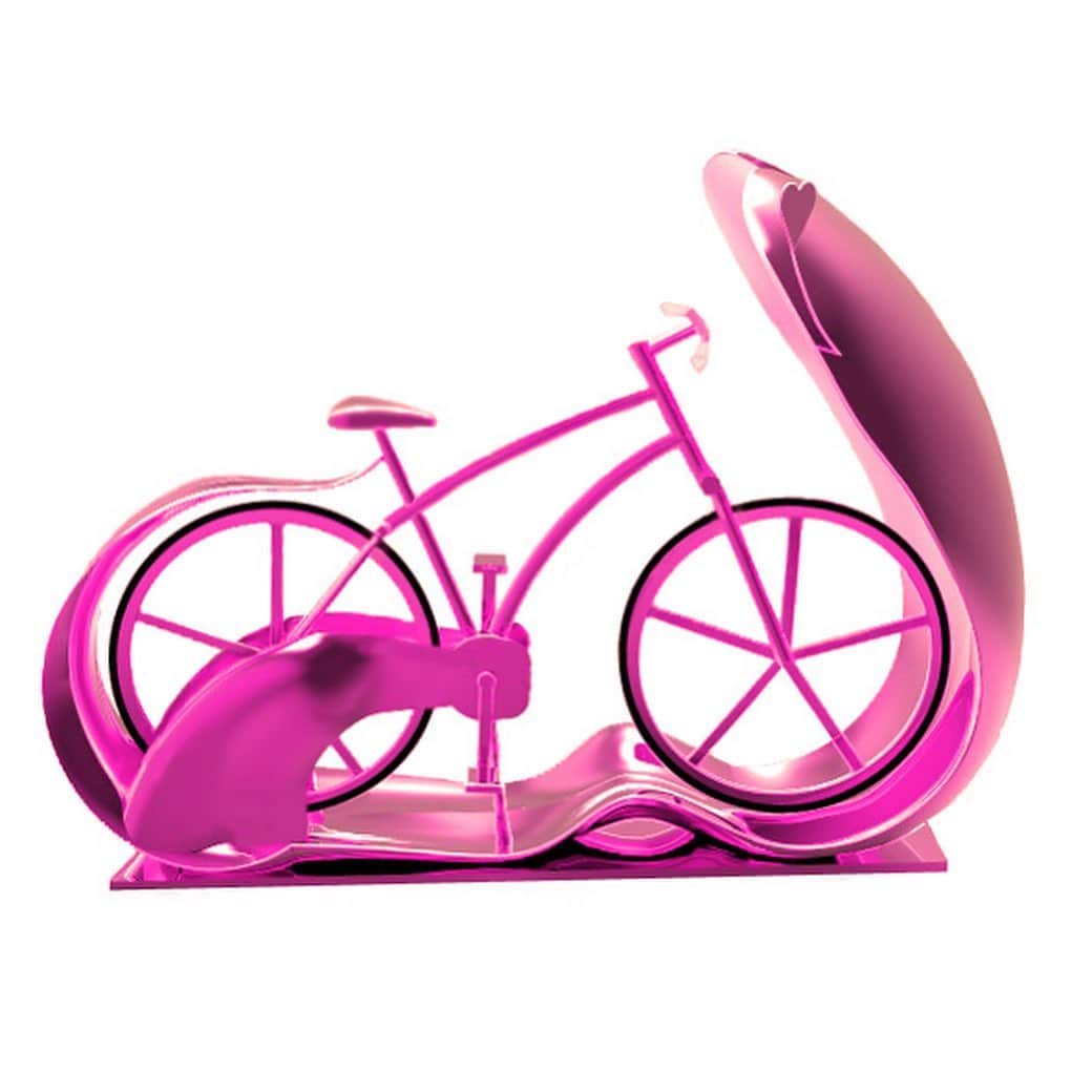 ザヒア・ドゥハールのインスタグラム：「My bicycle Z “l’invitation au voyage “💖 For @paristoutptits @artcurial__  #tb」