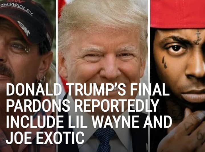 Alternative Pressさんのインスタグラム写真 - (Alternative PressInstagram)「Donald Trump's final list of pardons reportedly includes Lil Wayne (@LilTunechi) and 'Tiger King' star Joe Exotic⁠ LINK IN BIO⁠ .⁠ .⁠ .⁠ #donaldtrump #lilwayne #tigerking #joeexotic #altpress #alternativepress」1月20日 4時02分 - altpress