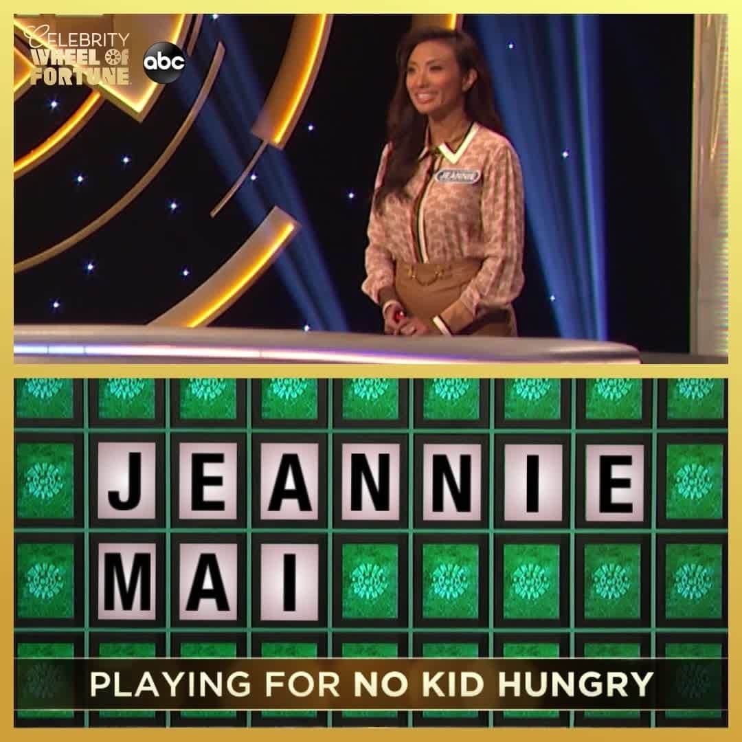 アメリカン・ブロードキャスティング・カンパニーのインスタグラム：「That's right, @thejeanniemai also joins #CelebrityWheelOfFortune this week! Cheer her on as she plays for @nokidhungry.」