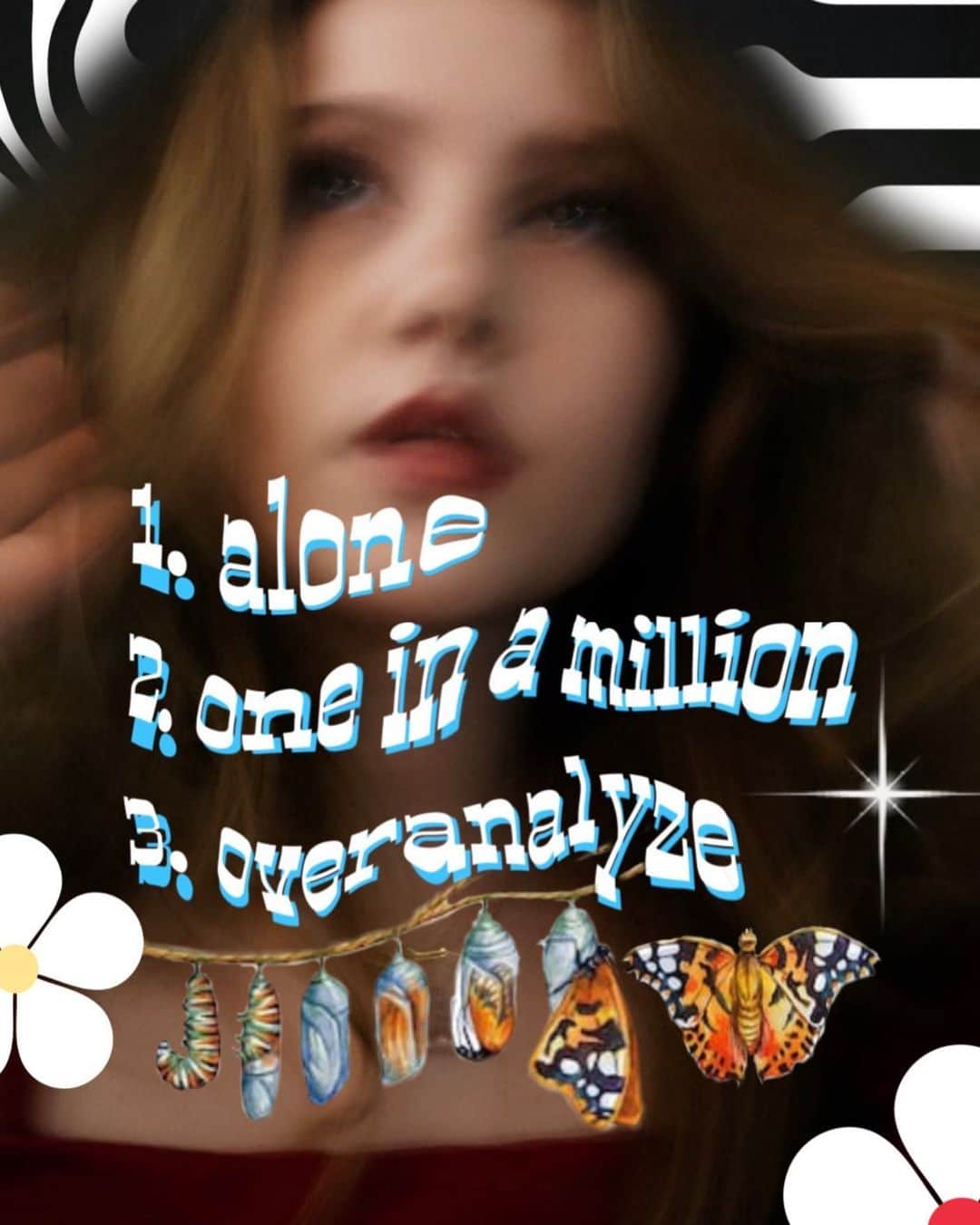 エラ・アンダーソンのインスタグラム：「“ maybe its the social disposition in my mind. you seem to think its ladylike to silently be blind. emotionally muted, a facade i hid behind. you painted a false picture, but it isn’t black and white. “ @18buummm」