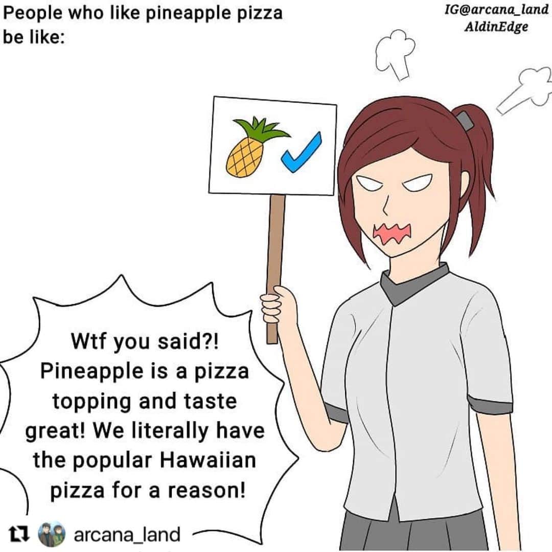 Koleksi Komik Malaysiaさんのインスタグラム写真 - (Koleksi Komik MalaysiaInstagram)「#Repost @arcana_land with @make_repost ・・・ Pineapple on Pizza  Another popular argument on the internet just like the previous milk and cereal comic. Do you like pineapple pizza? I wonder how actually it taste like  . . . Like the comic? Don't forget to leave a like, comment, share and follow for more content! ___________________________ #aldinedge #comics #art #comicbooks #drawing #illustration #comicart #comicbook #artist #igcomicfamily #manga #cartoon #sketch #anime #animeart #digitalart #igcomics #artwork #comicstrip #comiccollector #draw  #comicfeature #animememes #mememalaysia #animemalaysia #komikmalaysia #kartunmalaysia #pizza #pineapple pineapplepizza」1月20日 11時24分 - tokkmungg_exclusive