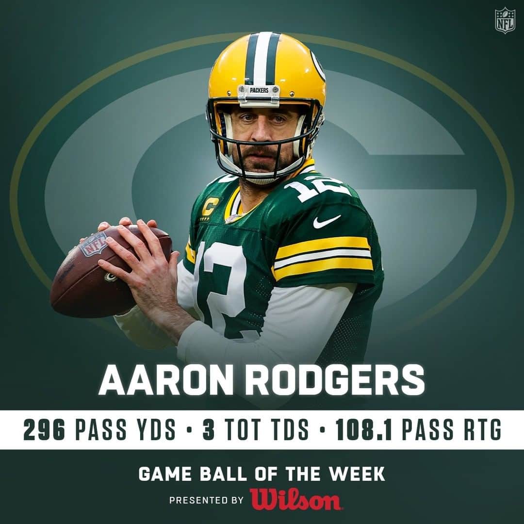NFLさんのインスタグラム写真 - (NFLInstagram)「The game ball of the Divisional Round goes to @packers QB @aaronrodgers12!」1月20日 7時30分 - nfl